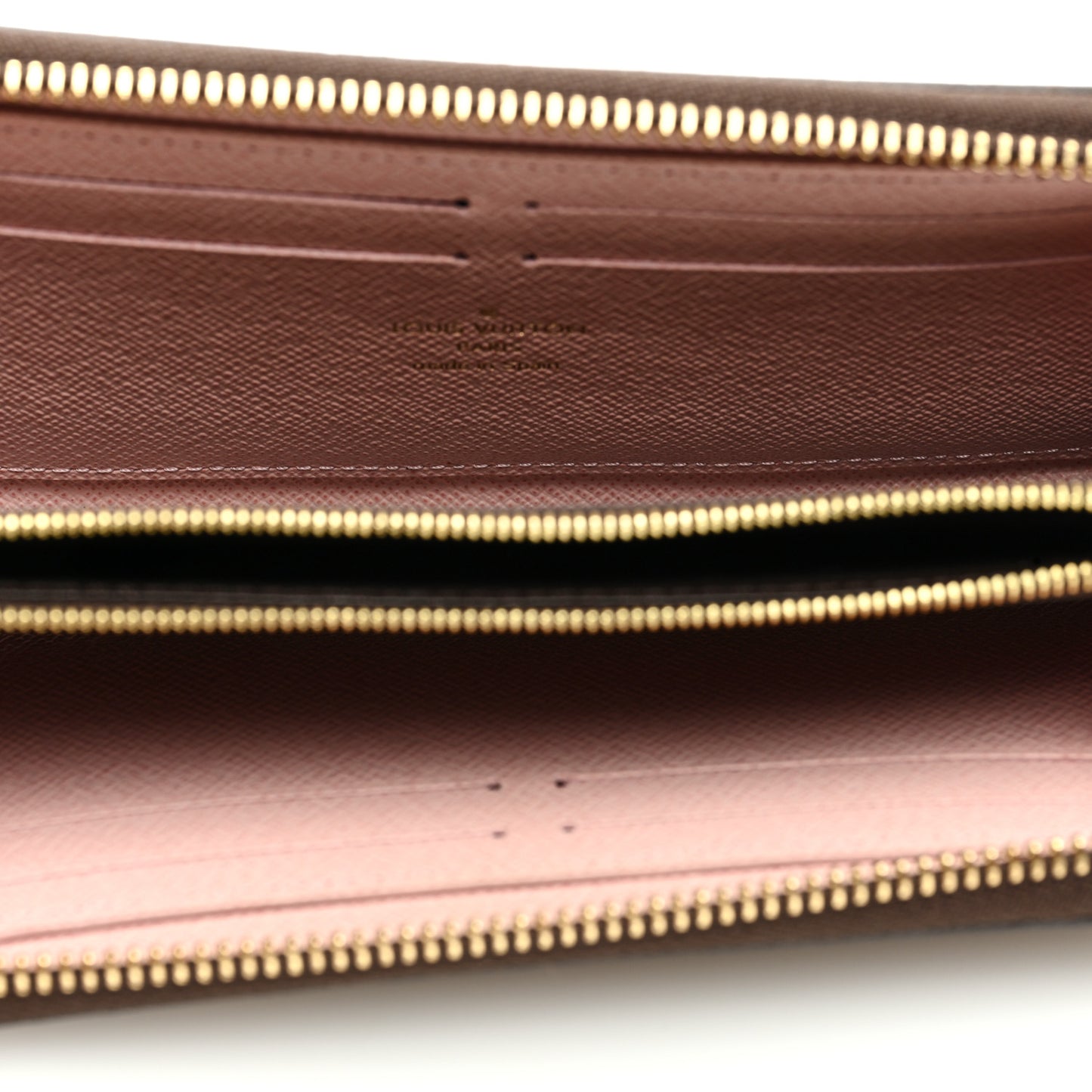 Damier Ebene Clemence Wallet Rose Ballerine