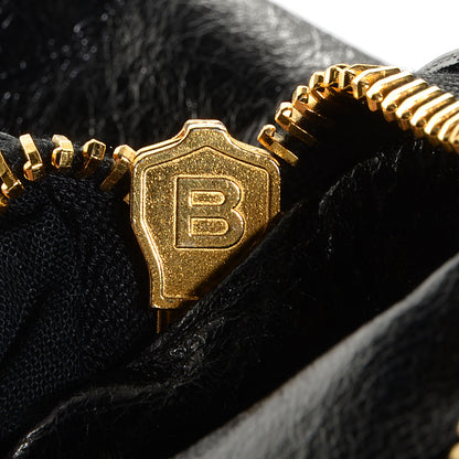 Balenciaga Agneau Giant 12 Gold Hardware Envelope Strap Clutch Black 6 of 10