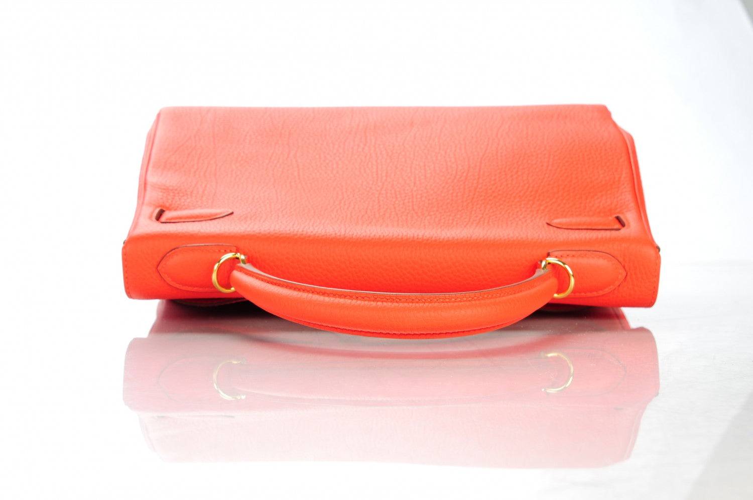 Hermes Togo Kelly Retourne 32 Capucine 13 of 28