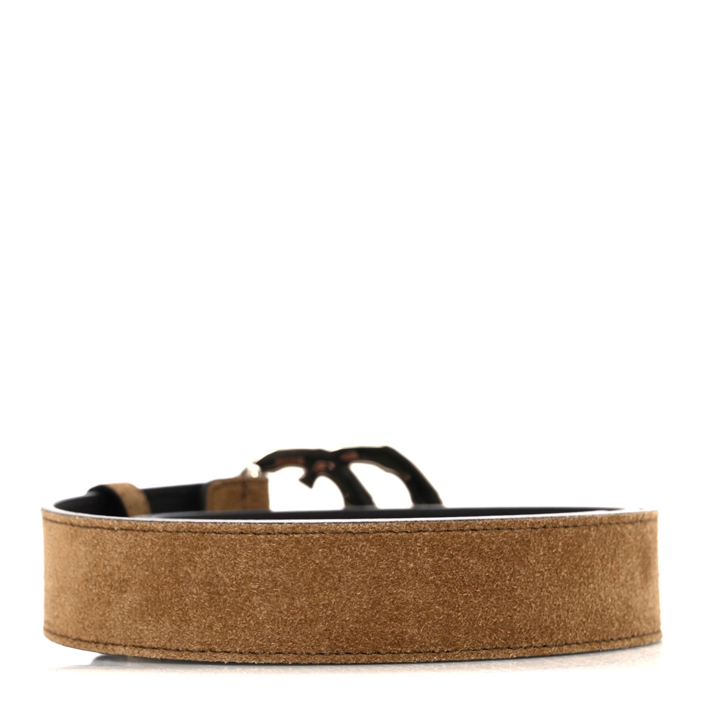 Suede Cudu Bamboo GG 30mm Belt 90 36 Pepper Brown