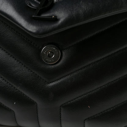 Saint Laurent Calfskin Y Quilted Monogram Monochrome Small Loulou Chain Satchel Black 14 of 14