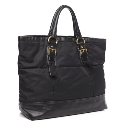 Prada Tessuto Nylon Soft Calf Tote Black 3 of 13