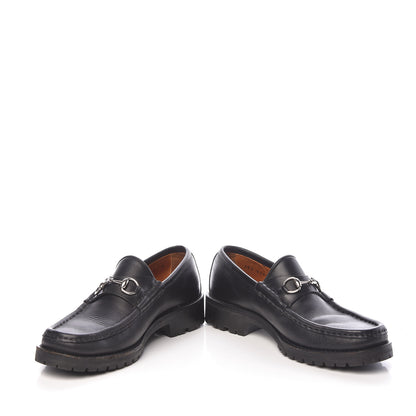 Gucci Laredo Calf Horsebit Lug Sole Loafers 6.5 Black 6 of 14