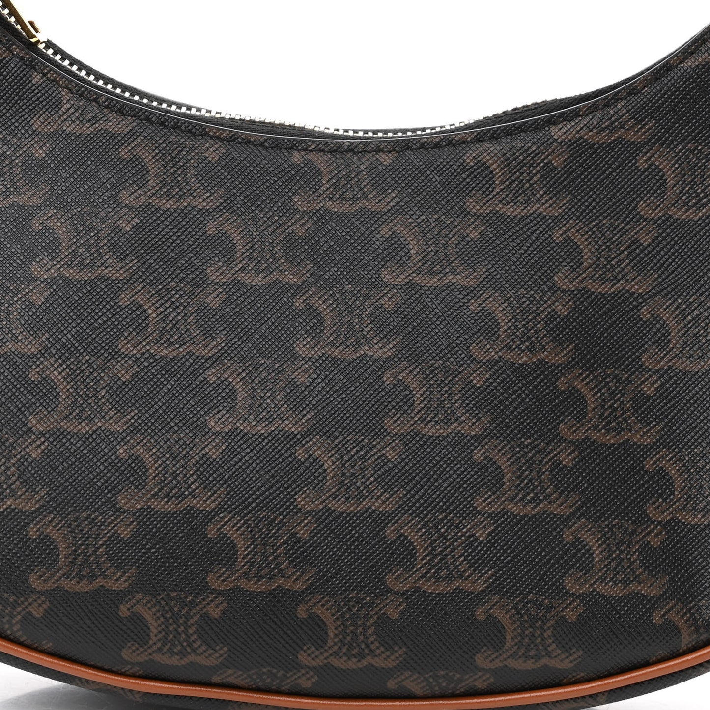 Triomphe Canvas Calfskin Ava Shoulder Bag Tan