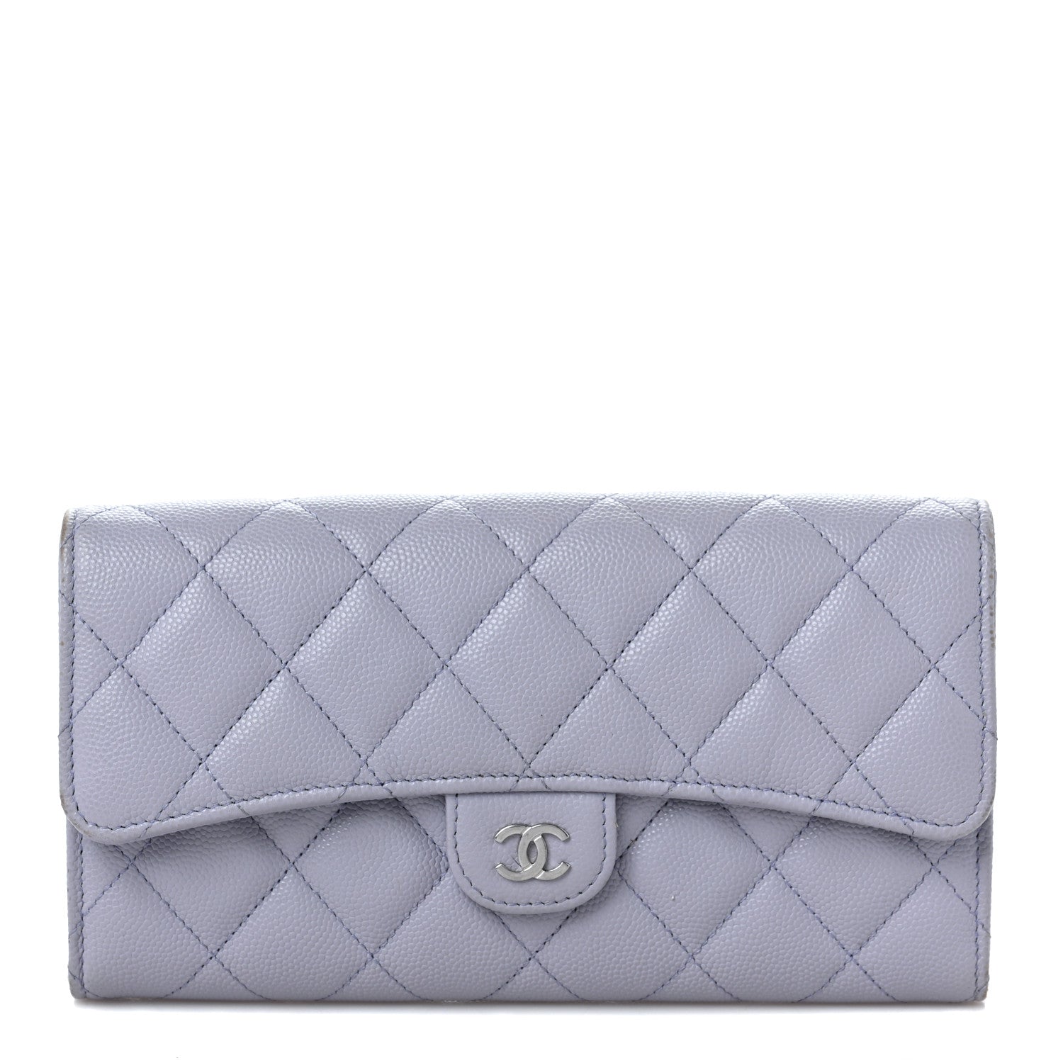 Chanel Caviar Quilted Large Flap Wallet Light Purple 1 of 9