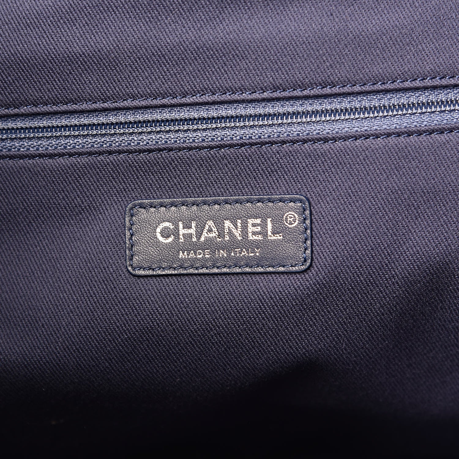 Chanel Canvas Large Deauville Backpack Blue 6 of 10
