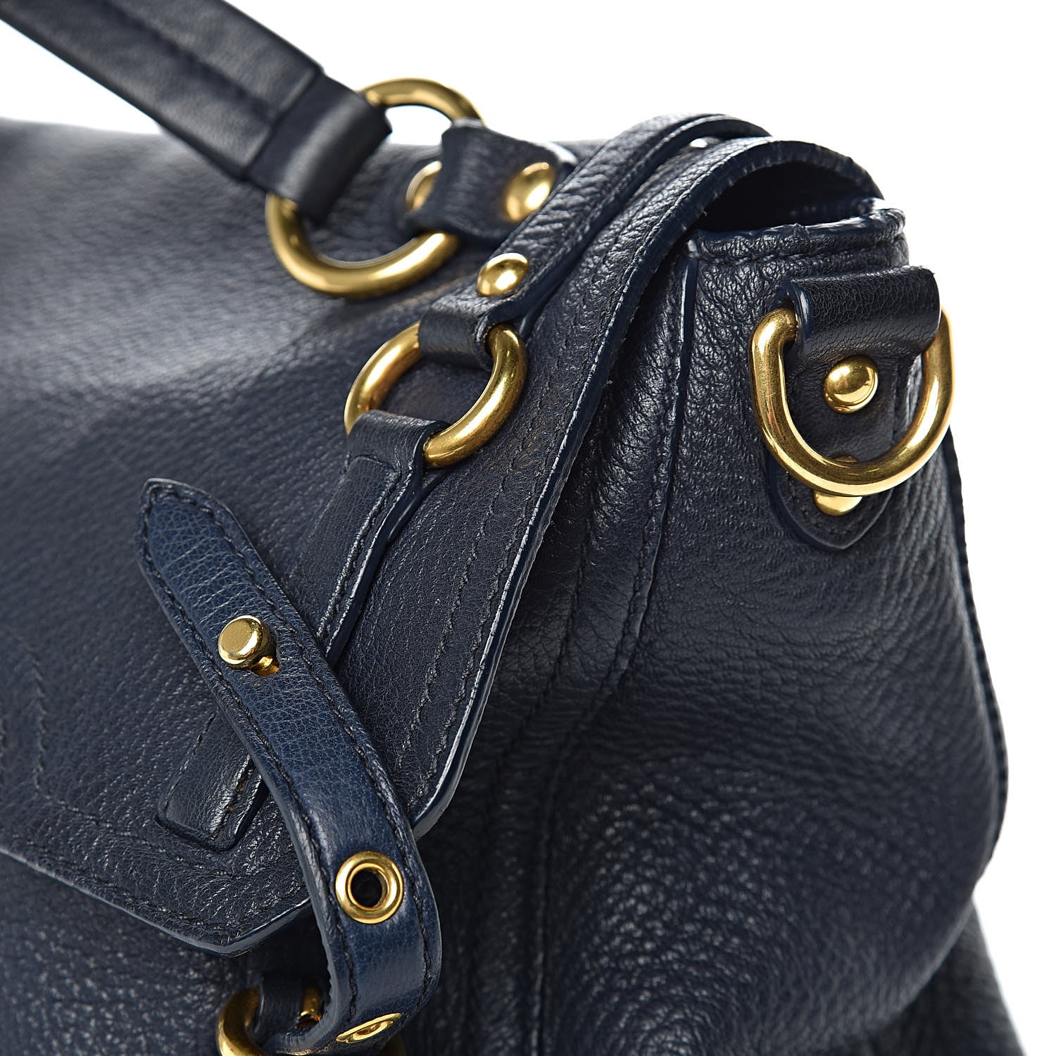 Miu Miu Cervo East-West Flap Satchel Blue 23 of 24