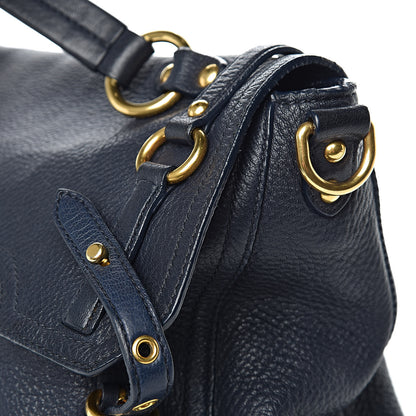 Miu Miu Cervo East-West Flap Satchel Blue 23 of 24