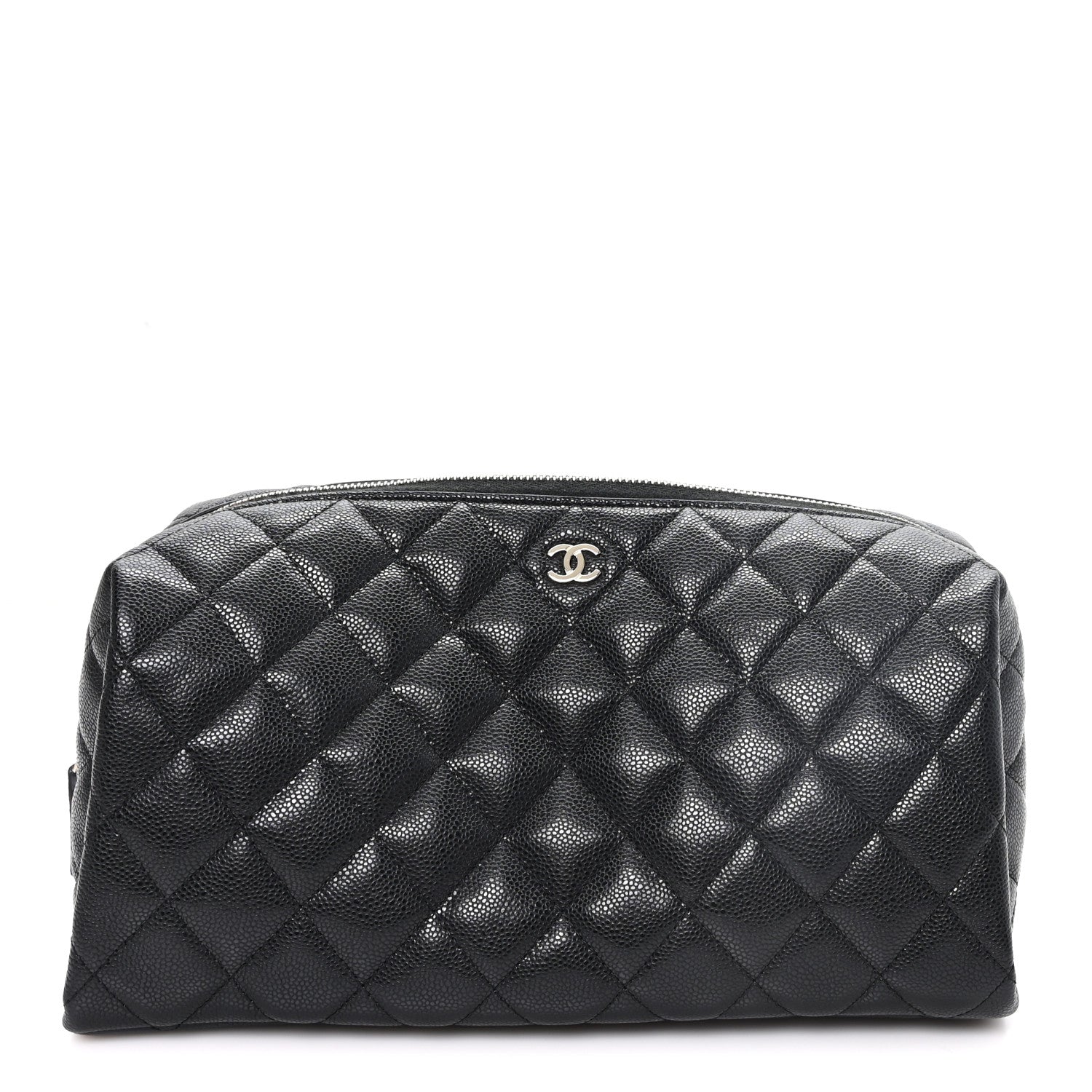 Chanel Caviar Quilted Toiletry Case With Chain Black 1 of 8