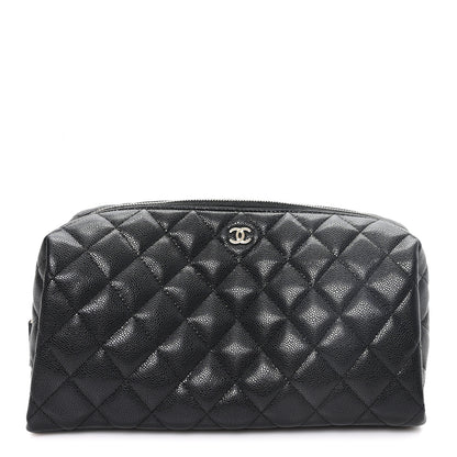 Chanel Caviar Quilted Toiletry Case With Chain Black 1 of 8