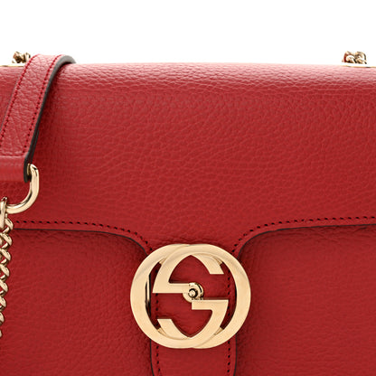 Gucci Dollar Calfskin Small Interlocking G Shoulder Bag Red 8 of 11