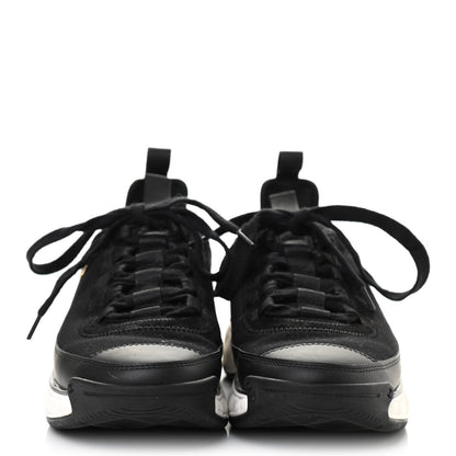 Chanel Velvet Calfskin Mixed Fibers CC Sneakers 37.5 Black 2 of 7