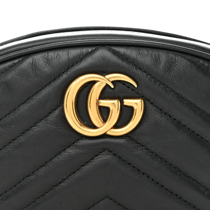 Gucci Calfskin Matelasse GG Marmont Belt Bag 75 30 Black 10 of 16