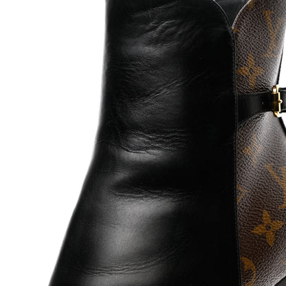 Louis Vuitton Calfskin Monogram Afterglow Platform Ankle Boots 39 Black 11 of 14