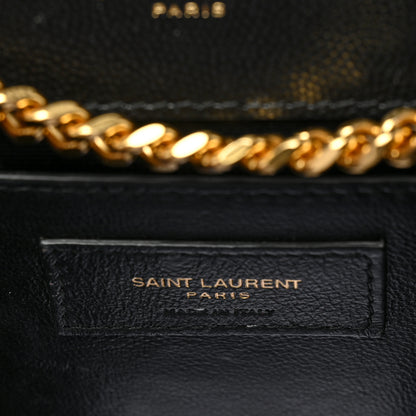Saint Laurent Grain De Poudre Small Monogram Kate Satchel Black 5 of 8