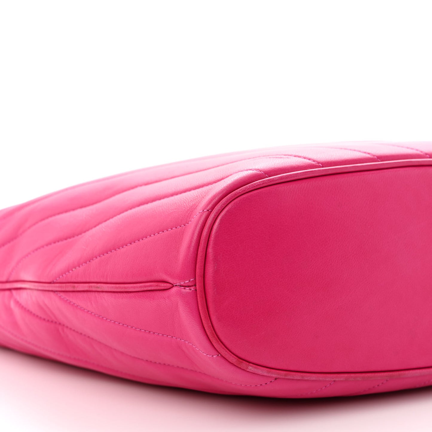 Lambskin Chevron Quilted Shoulder Bag Pink