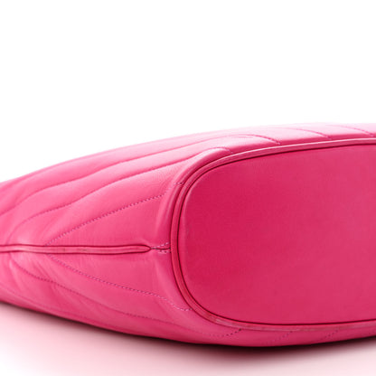 Chanel Lambskin Chevron Quilted Shoulder Bag Pink 11 of 18