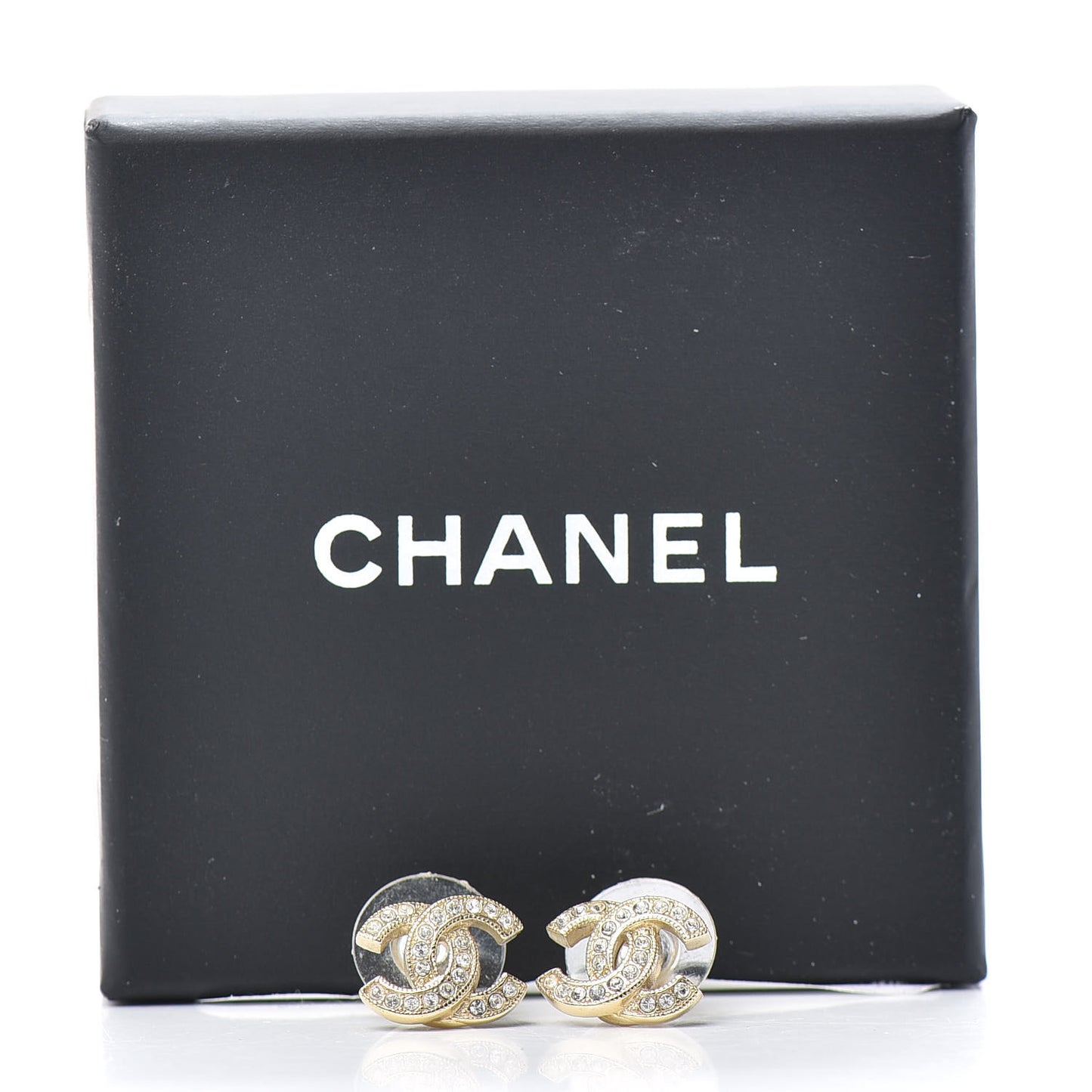 Crystal CC Earrings Gold