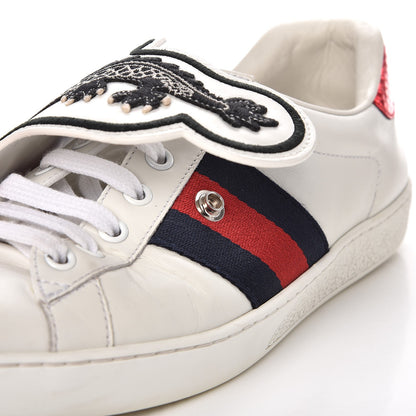 Gucci Calfskin Ayers Web UFO Dragon Embroidered Mens Ace Sneakers 7 White 17 of 17
