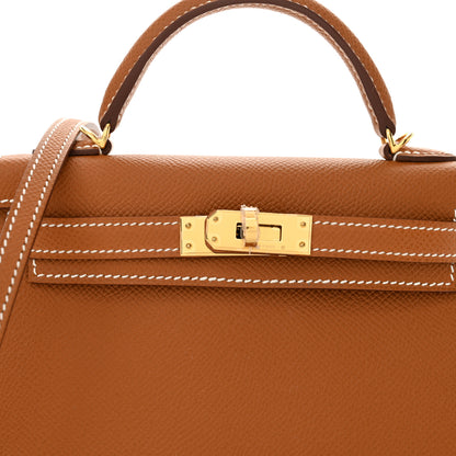 Hermes Epsom Mini Kelly Sellier 20 Gold 8 of 12