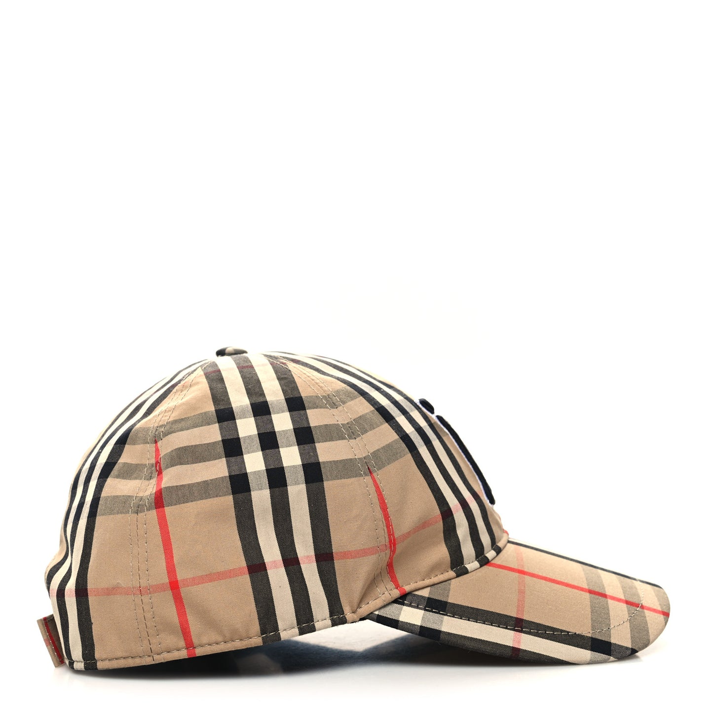 Cotton Vintage Check Monogram Baseball Hat M Archive Beige