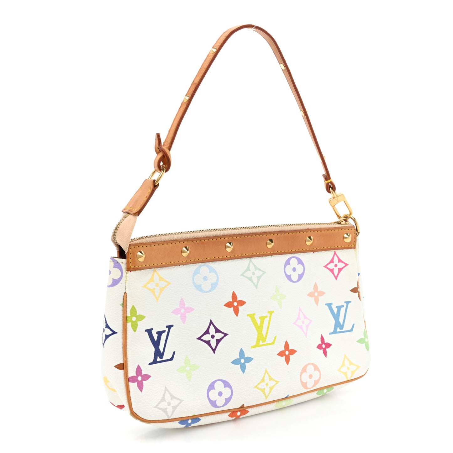 Monogram Multicolor Pochette Accessories White