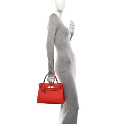 Hermes Togo Kelly Retourne 28 Capucine 2 of 10