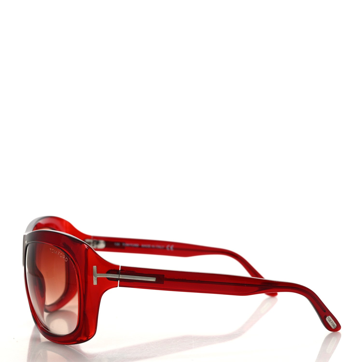 Tom Ford Acetate Tatiana Sunglasses TF63 Red 3 of 8