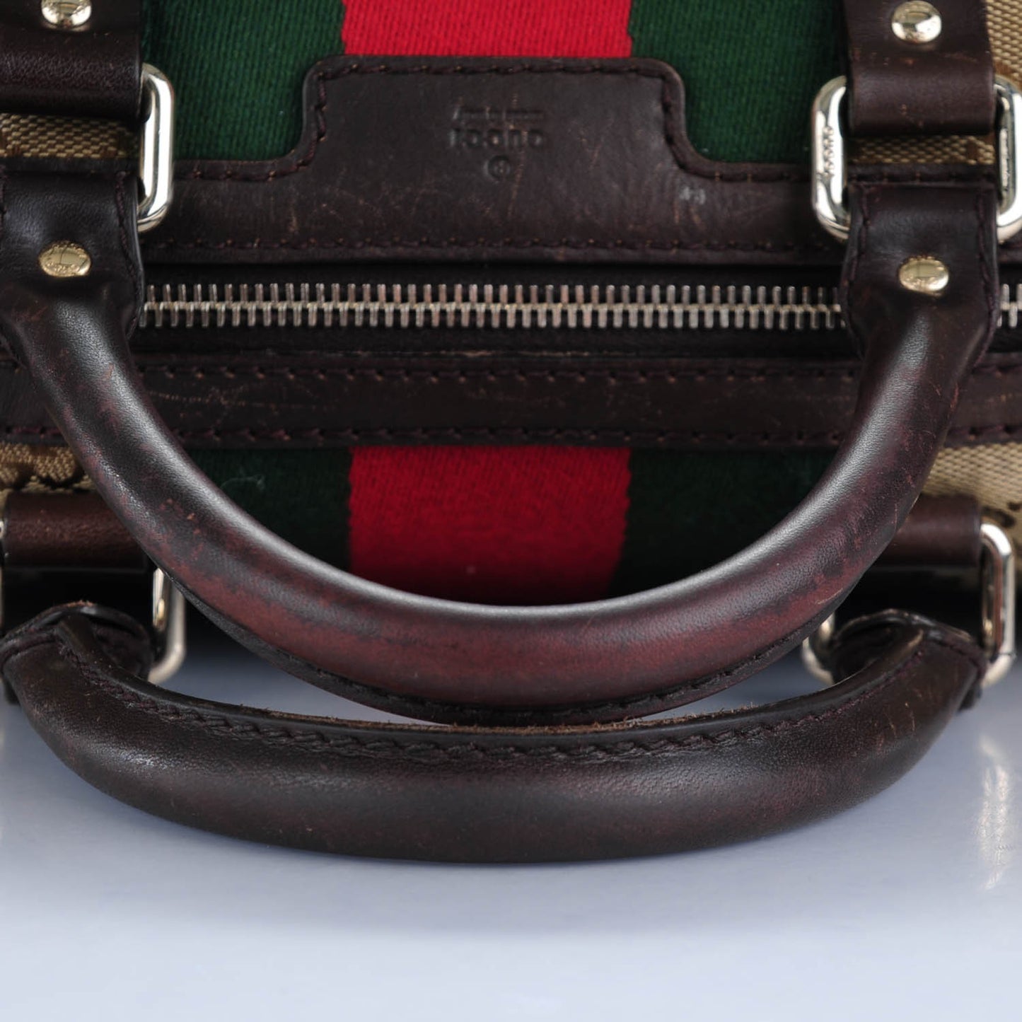 Monogram Vintage Web Medium Boston Dark Brown