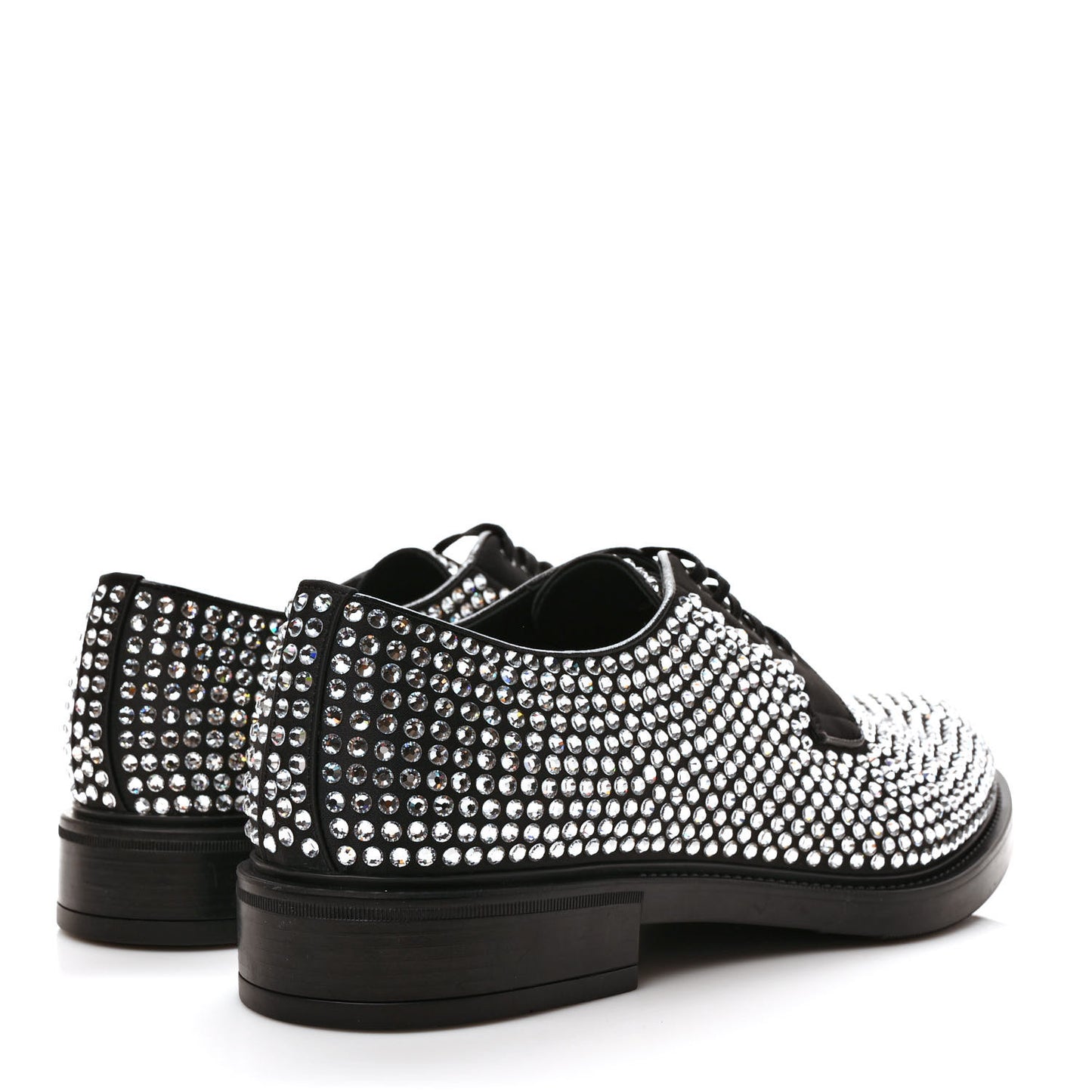 Satin Crystal Mens Derby Loafers 8 Crystal