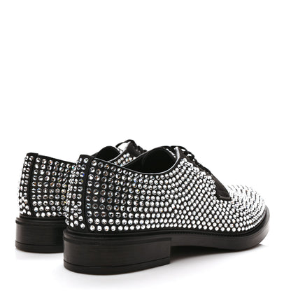 Prada Satin Crystal Mens Derby Loafers 8 Crystal 4 of 10