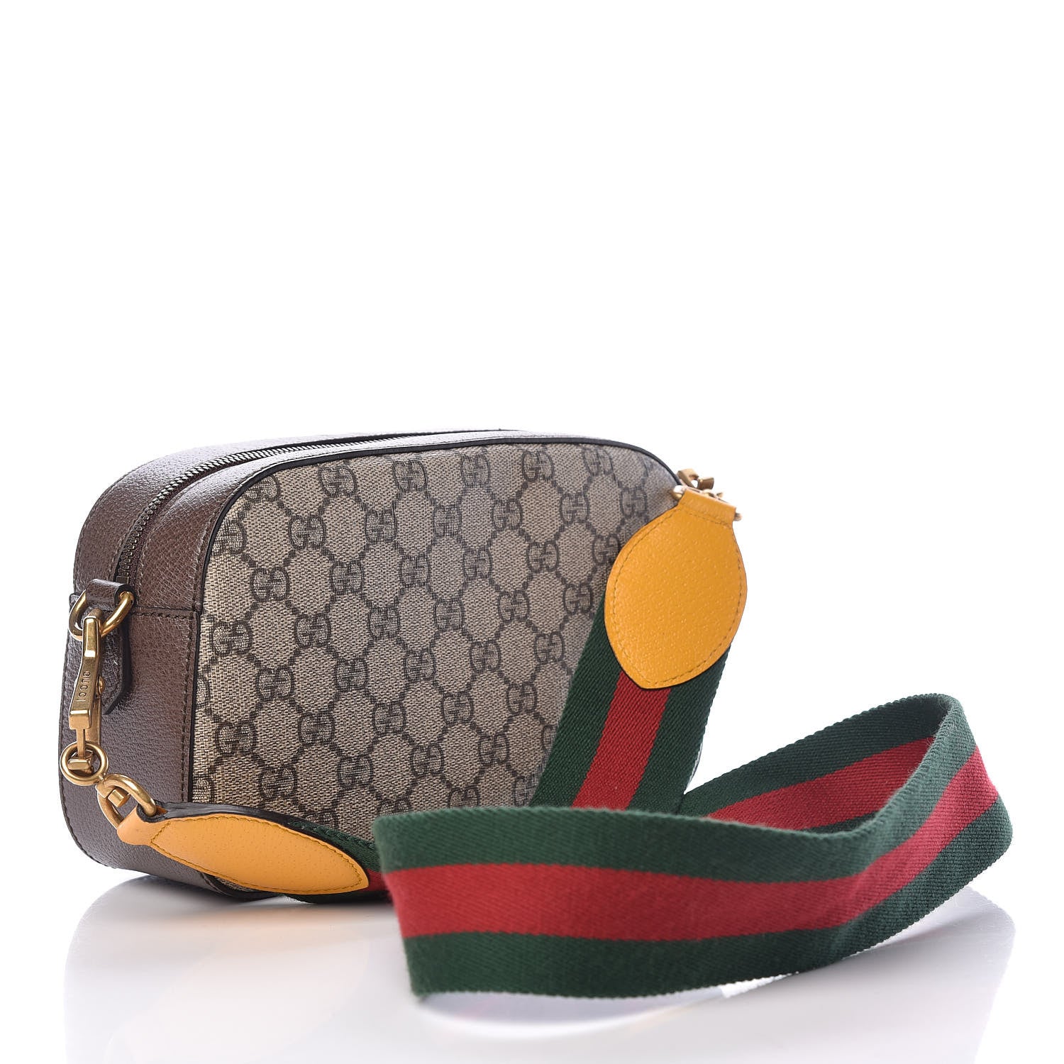 Gucci GG Supreme Monogram Web Neo Vintage Shoulder Bag Beige New Acero Crop 3 of 11