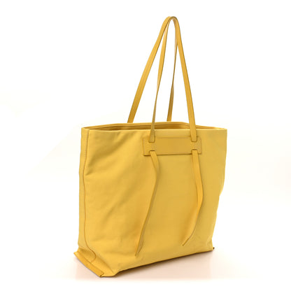 Miu Miu Canvas Calfskin Shopping Tote Yellow 2 of 8
