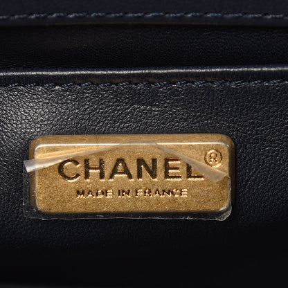 Chanel Orylag Rabbit Fur Calfskin Small Boy Flap Navy 6 of 9