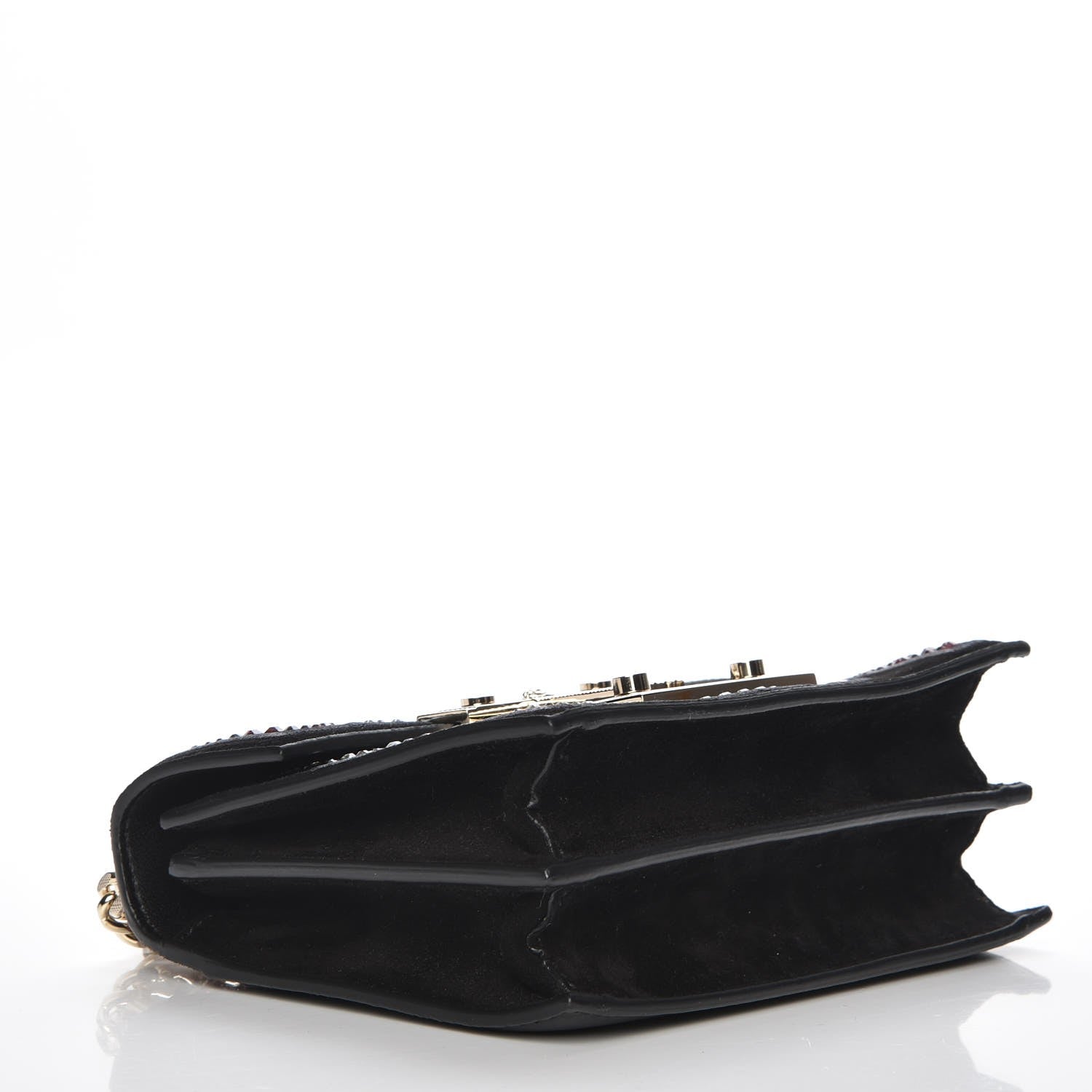 Versace Nappa Crystal Small Baroccoflage Diamante Flap Black 4 of 6