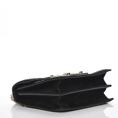 Versace Nappa Crystal Small Baroccoflage Diamante Flap Black 4 of 6