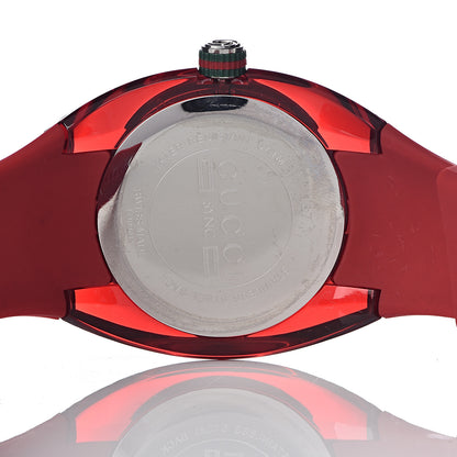 Gucci Stainless Steel Rubber 46mm Sync Web Quartz Watch Red 5 of 8