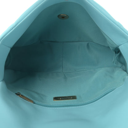 Chanel Lambskin Quilted Large Chanel 19 Flap Light Blue 5 of 9