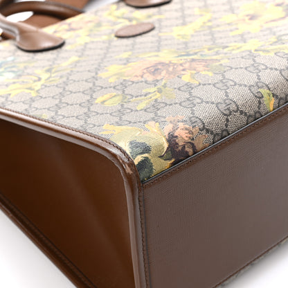 Gucci GG Supreme Monogram Azalea Calfskin Dusty Carnation Retro Interlocking G Tote Bag Beige Ebony Brown Sugar 11 of 11