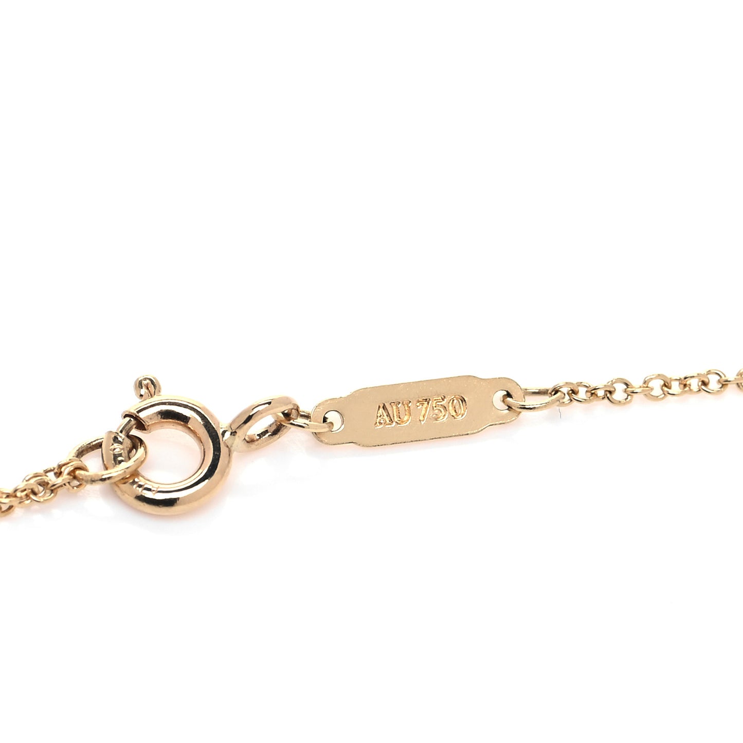 18K Yellow Gold Small T Smile Pendant Necklace