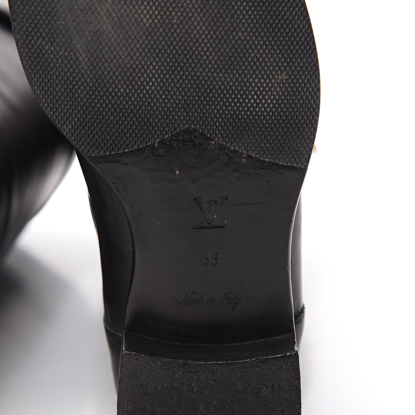 Calfskin Legacy Flat High Boots 38 Black