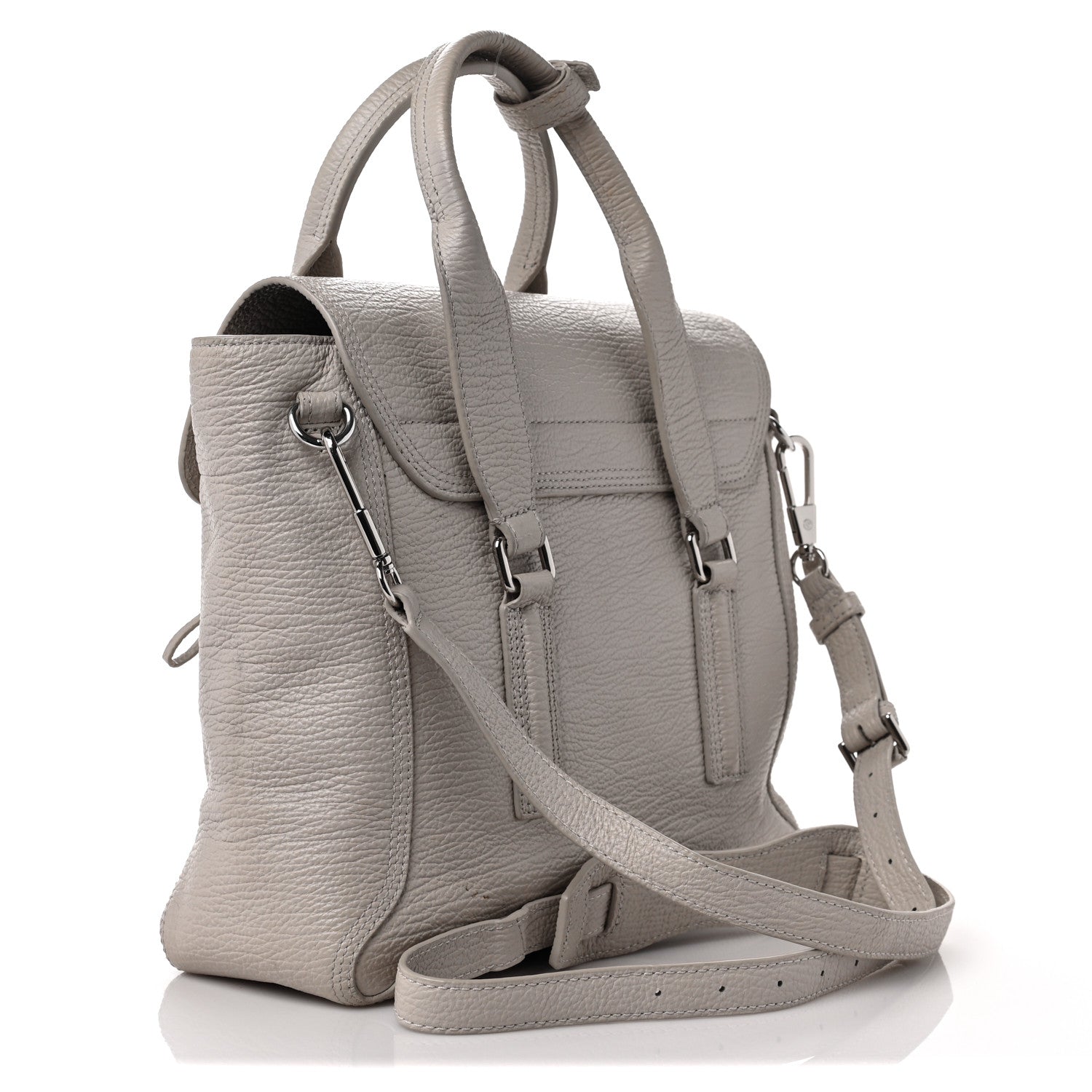3.1 Phillip Lim Textured Calfskin Medium Pashli Satchel Feather 3 of 13