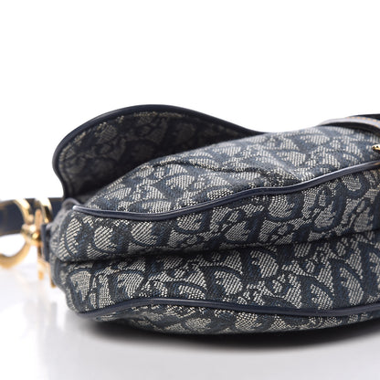 Christian Dior Monogram Saddle Bag Blue 9 of 10