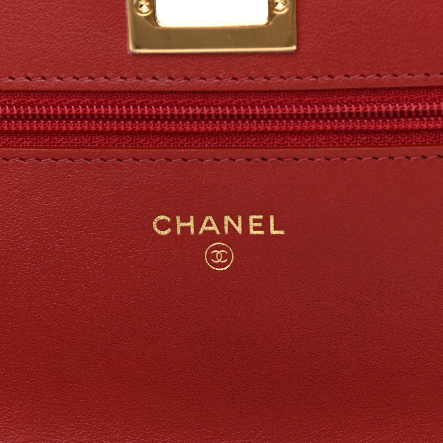 Aged Calfskin Quilted Reissue Wallet On Chain WOC Red