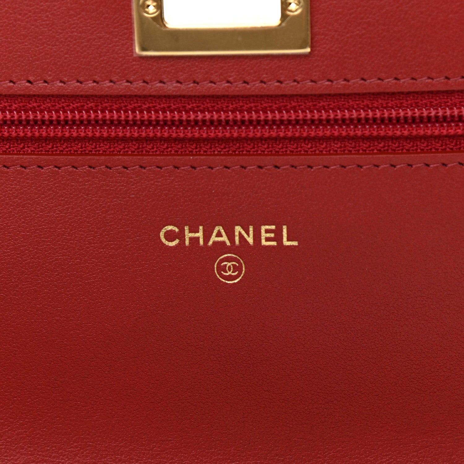 Chanel Aged Calfskin Quilted Reissue Wallet On Chain WOC Red 6 of 13