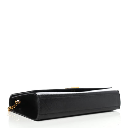 Saint Laurent Grain De Poudre Medium Classic Monogram Kate Satchel Black 3 of 4