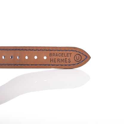 Hermes Stainless Steel Courchevel 20mm Kelly Cadena Quartz Watch Bleu France 8 of 11