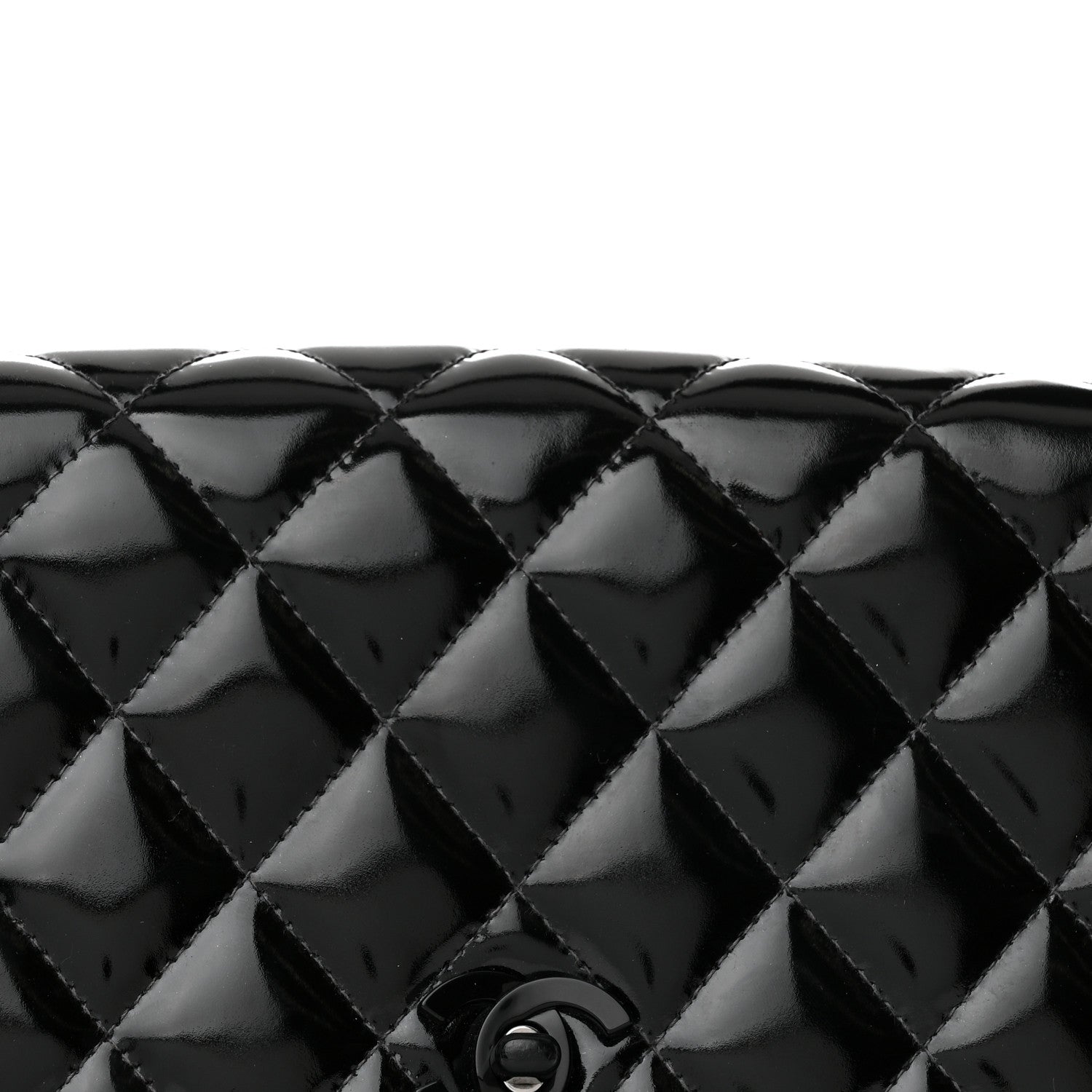 Chanel Patent Quilted Shoulder Flap Bag Black 8 of 10