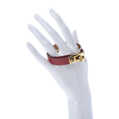 Hermes Epsom Kelly Double Tour Bracelet S Rouge Casaque 2 of 6