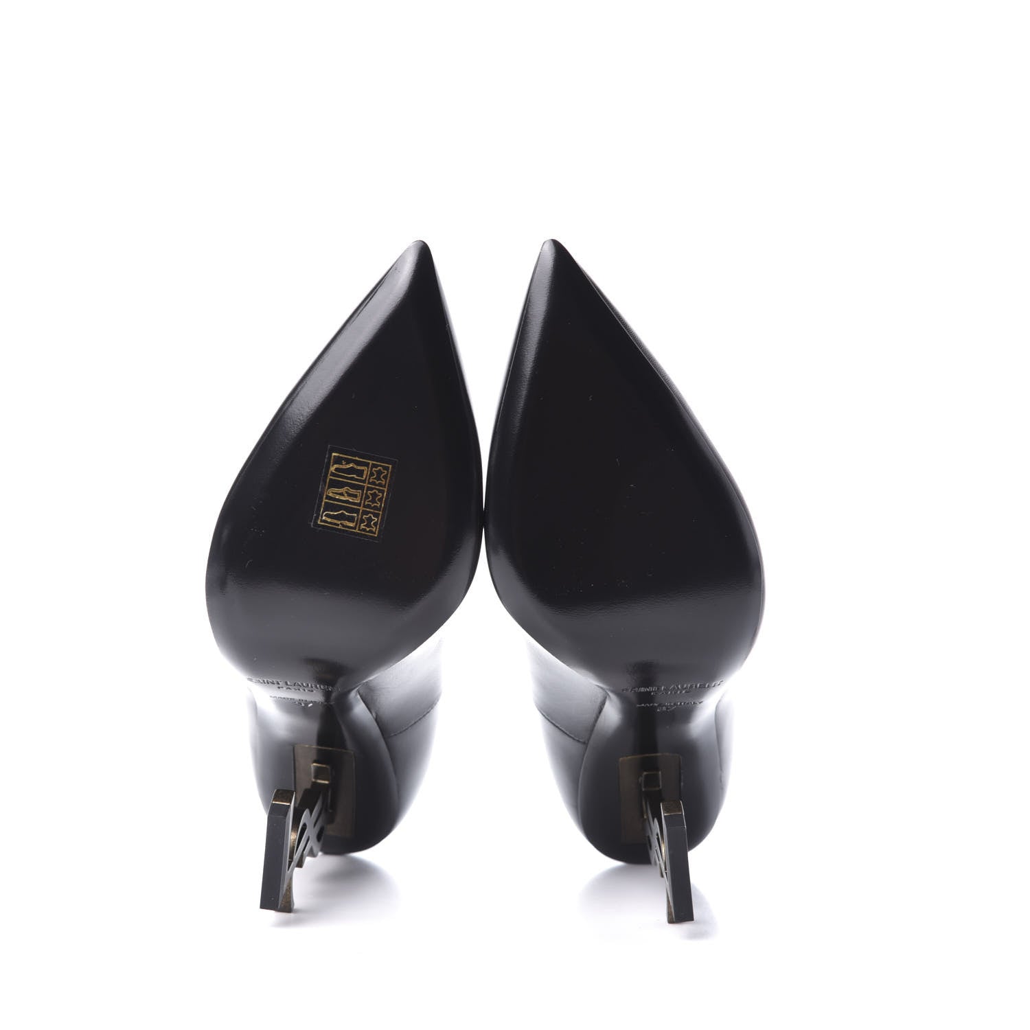 Saint Laurent Calfskin Opyum 110 Pumps 37 Black Gold 6 of 10